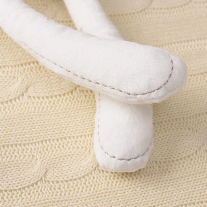 Stuffed Animals Bunny Soft Snuggle Bunny Baby Sleep Cotton Rabbit Toys Childs First Bunny Doll Natural Cotton Pink White