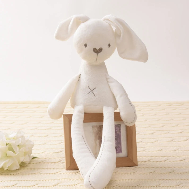 Stuffed Animals Bunny Soft Snuggle Bunny Baby Sleep Cotton Rabbit Toys Childs First Bunny Doll Natural Cotton Pink White