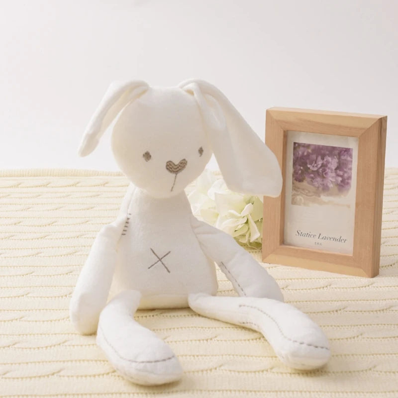 Stuffed Animals Bunny Soft Snuggle Bunny Baby Sleep Cotton Rabbit Toys Childs First Bunny Doll Natural Cotton Pink White