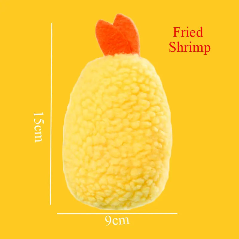 Plush Toys Squeaky Accessories Toy Soft Squeeze Sound Teeth Chew Bite Resistant Ice Cream Fries Humburger