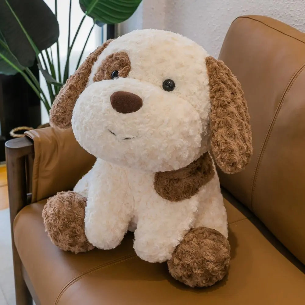 Stuffed Animal Simulation Dog Plush Toy Brown Spot Smile Animal Puppy Dolls Kawaii Soft Shiba Inu Plush Dolls Birthday Gifts