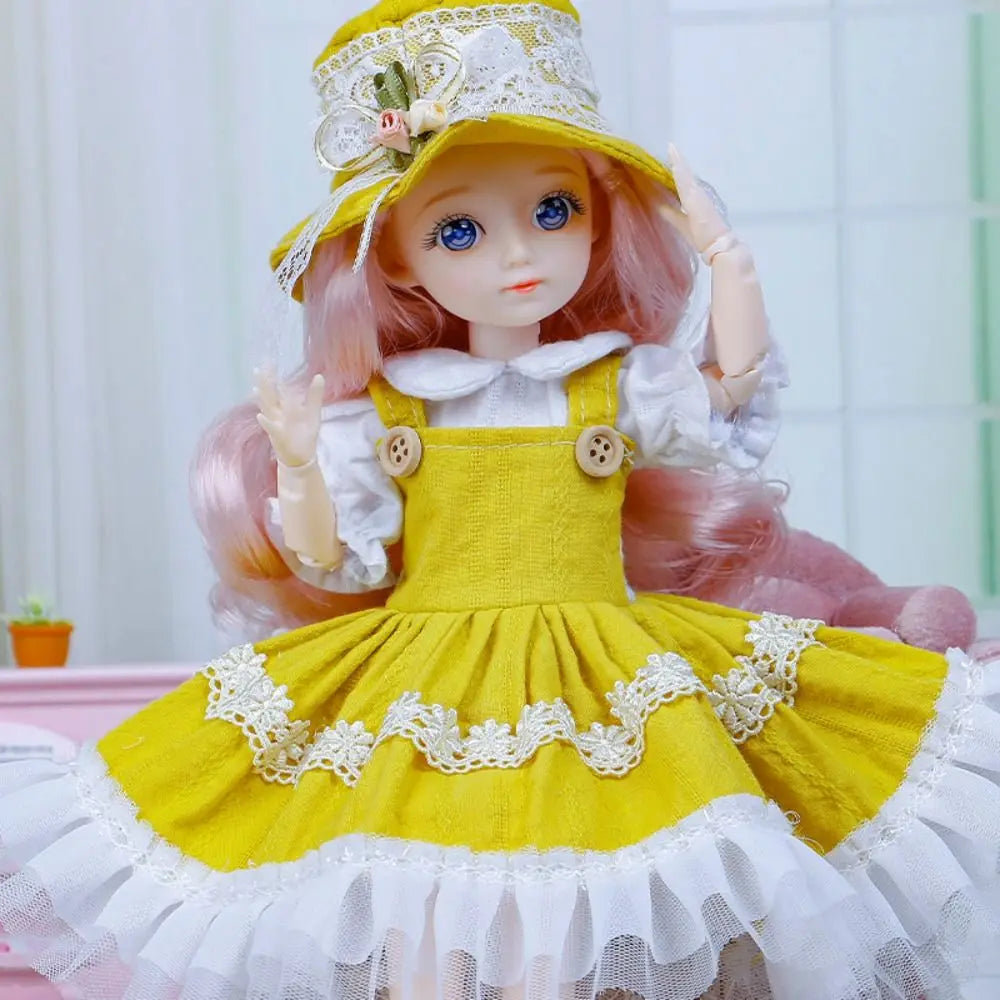 Ancient Dress Doll with Clothes BJD Doll Dress Up 3D Eyes Removable Joints Doll Removable Joints Colorful Children Toys
