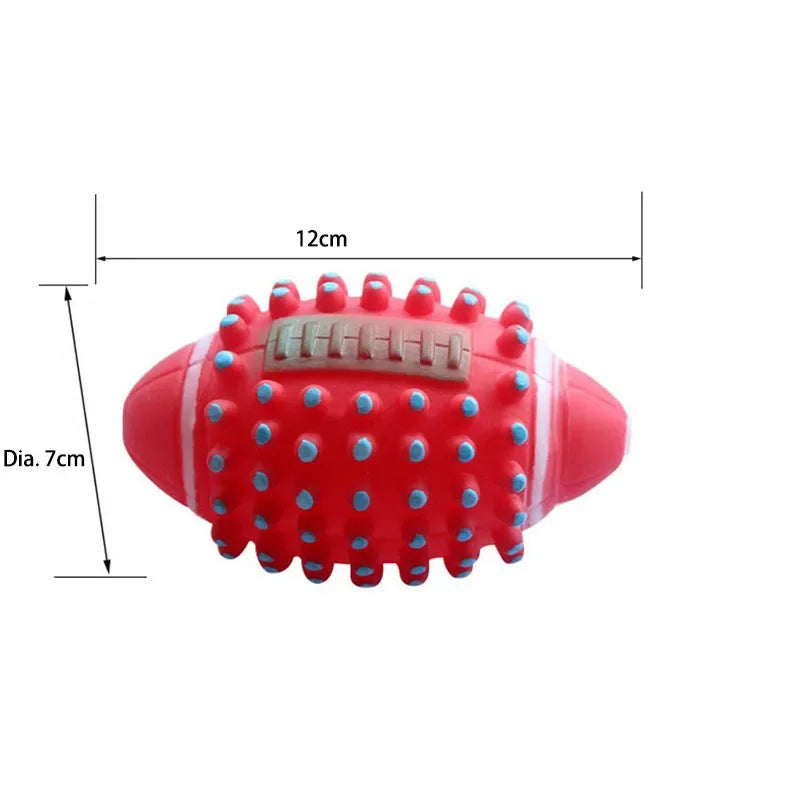 Dia. 12cm Squeaky Toys Colorful Football Toys Squeaker Toys Interactive Toy