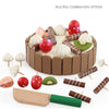 Wooden Children Kitchen Toys Pretend Toys Cutting Cake Play Food Kids Toys Wooden Fruit Cooking Toys For Baby Birthday Interests