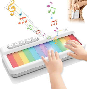 Kid's Musical Instrument Toys Multifunctional Electronic Piano Baby Pocket Piano Musical Instrument Baby Rainbow Light Music Box