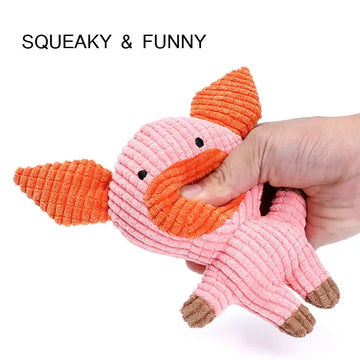 Cute Plush Toys Squeak Pet Cow Rabbit Animal Plush Toy Squeaky Whistling Involved Squirrel Toys