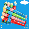 Hot Colorful Wooden Flute Music Instrument Trumpet Buglet Hooter Kids Educational Musical Toys for Children