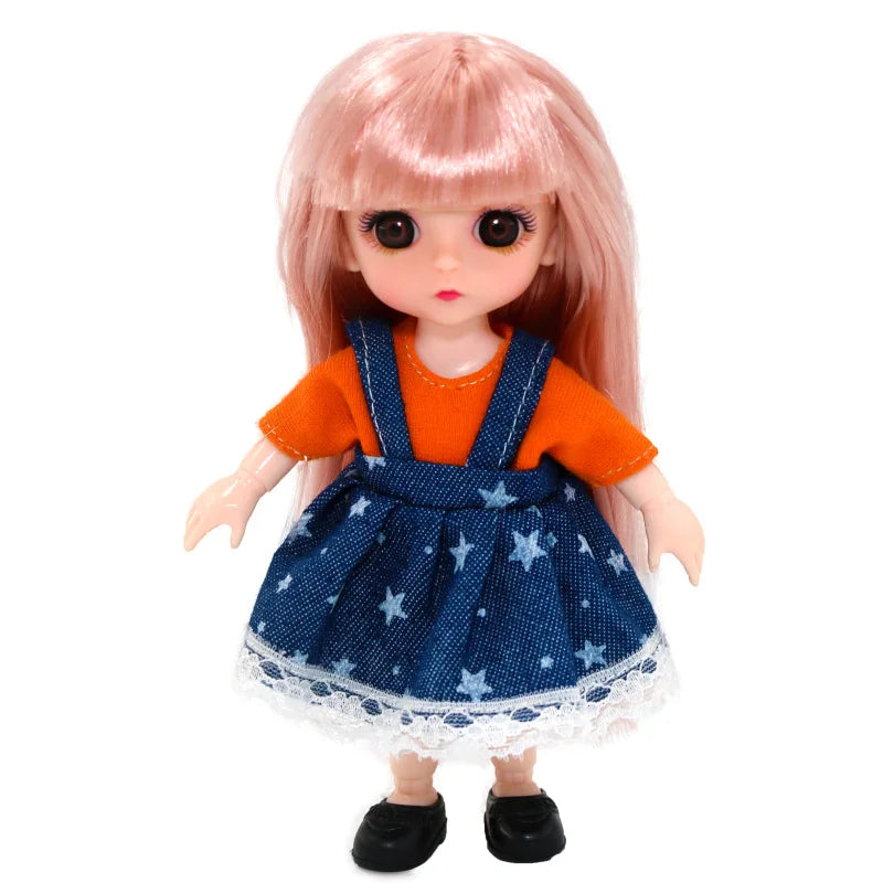 doll 16cm Cute And Elegant Style, 13 Articulated Dolls With Movable Joints Clothing Matching BJD Princess 1/12 Girl Gift Toy