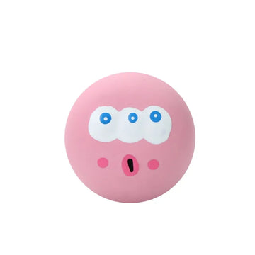 Squeak Rubber Ball Toy with Squeaker Soft Flexible Pink Blue Yellow Dropship