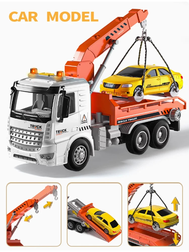 Boys Car Toy Engineering Tractor Vehicle Model Children With Sound and Light Cars 3 Years Education Toys For Kids Gifts