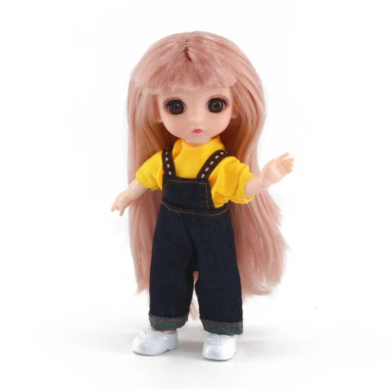 doll 16cm Cute And Elegant Style, 13 Articulated Dolls With Movable Joints Clothing Matching BJD Princess 1/12 Girl Gift Toy