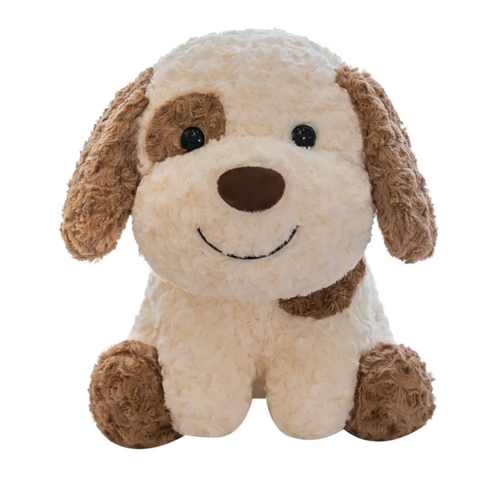 Stuffed Animal Simulation Dog Plush Toy Brown Spot Smile Animal Puppy Dolls Kawaii Soft Shiba Inu Plush Dolls Birthday Gifts