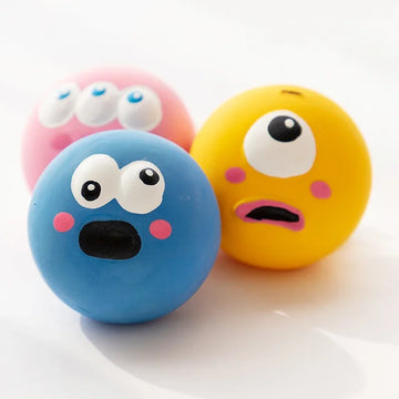 Squeaky Toys Pet Ball Toys Rubber Ball Bite Resistant Sounder