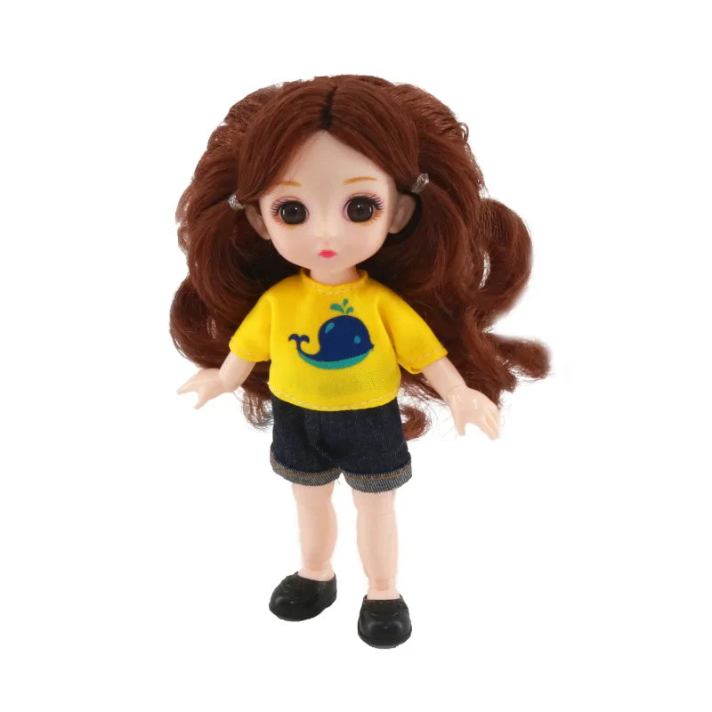 doll 16cm Cute And Elegant Style, 13 Articulated Dolls With Movable Joints Clothing Matching BJD Princess 1/12 Girl Gift Toy