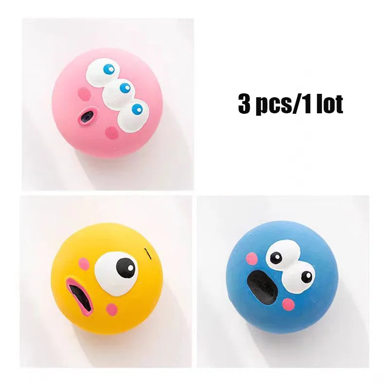 Squeaky Toys Pet Ball Toys Rubber Ball Bite Resistant Sounder