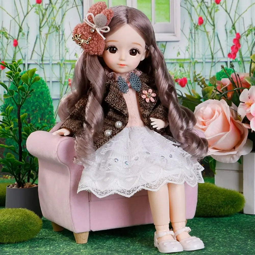 Ancient Dress Doll with Clothes BJD Doll Dress Up 3D Eyes Removable Joints Doll Removable Joints Colorful Children Toys