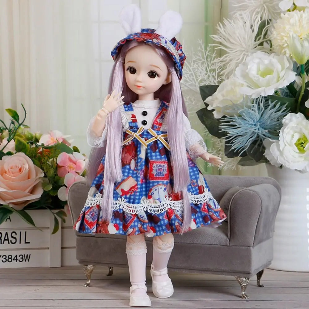 Ancient Dress Doll with Clothes BJD Doll Dress Up 3D Eyes Removable Joints Doll Removable Joints Colorful Children Toys