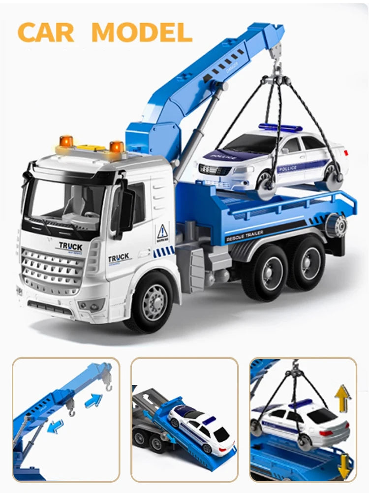 Boys Car Toy Engineering Tractor Vehicle Model Children With Sound and Light Cars 3 Years Education Toys For Kids Gifts