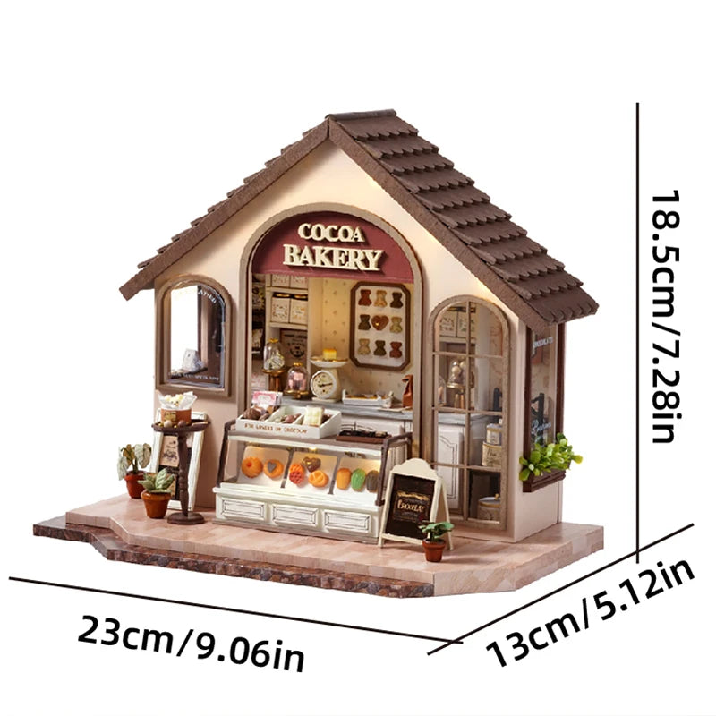 Doll House Mini DIY Small Kit 3D Puzzle Assembly Building Model Toy Home Bedroom Decoration With Furniture Wooden Craf Dollhouse