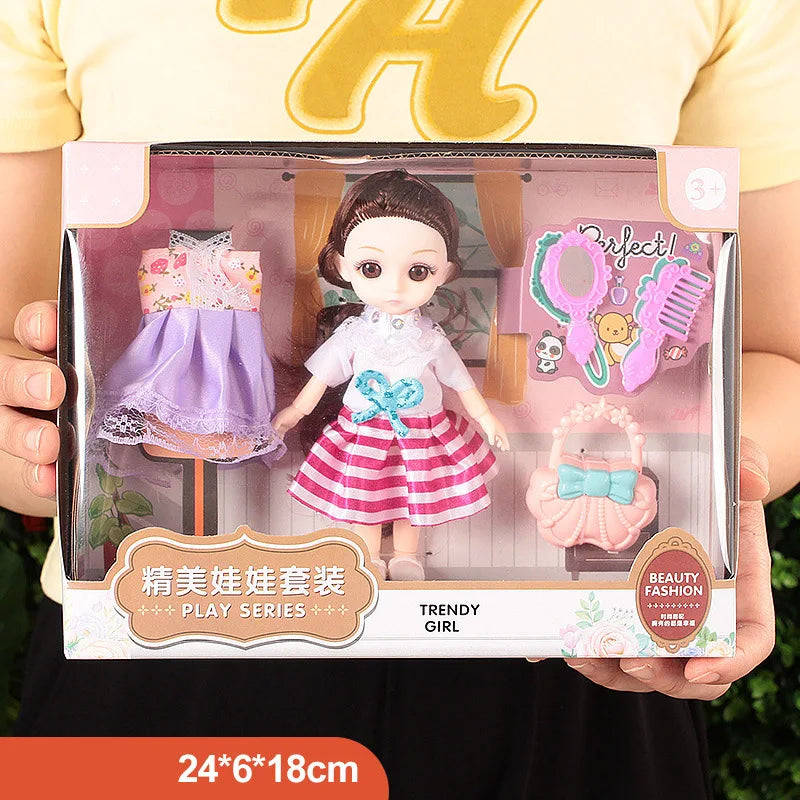 Toys BJD Doll for Girls Gifts Princess Bag Pet Shop Bicycle Joint Movable Full Set DIY Toy Children's Toy Birthday Christmas