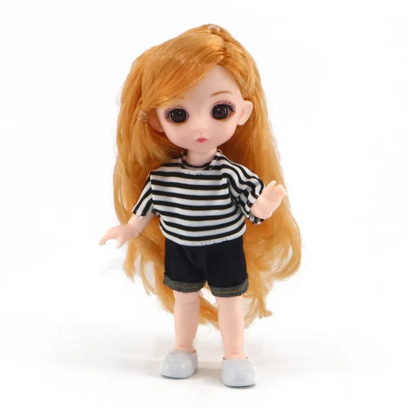 doll 16cm Cute And Elegant Style, 13 Articulated Dolls With Movable Joints Clothing Matching BJD Princess 1/12 Girl Gift Toy