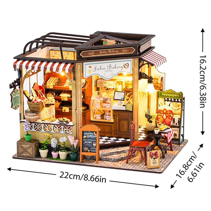 Doll House Mini DIY Small Kit 3D Puzzle Assembly Building Model Toy Home Bedroom Decoration With Furniture Wooden Craf Dollhouse
