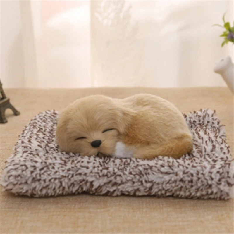 Car Stuffed Toys Lovely Simulation Animal Plush Sleeping Dogs Toy Kids For Car Interior Decor Accessories