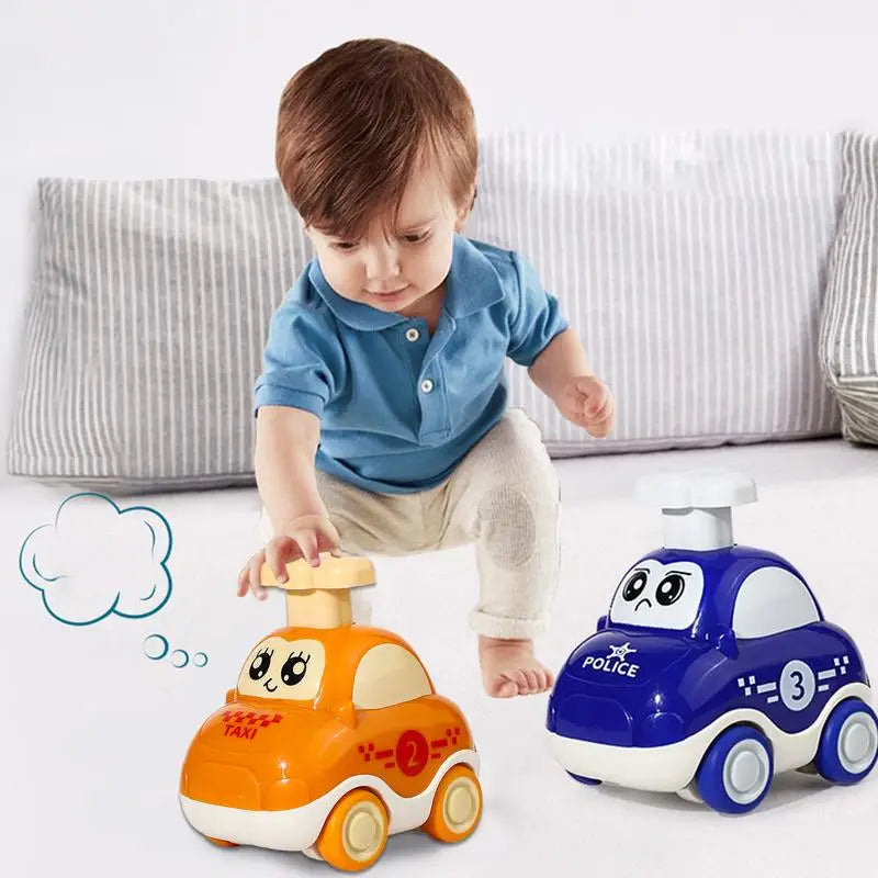 Baby Car Toy Inertia Cartoon Animal Engineering Vehicle Press Go Cartoon Truck Toys Pull Back Cars Toys for 1 2 3 Year Boys Gift