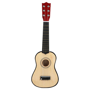 Kids Mini Wood Guitar Educational Toy Ukulele 6 Strings Musical Instruments Gift for Music Lovers Playing Accessory
