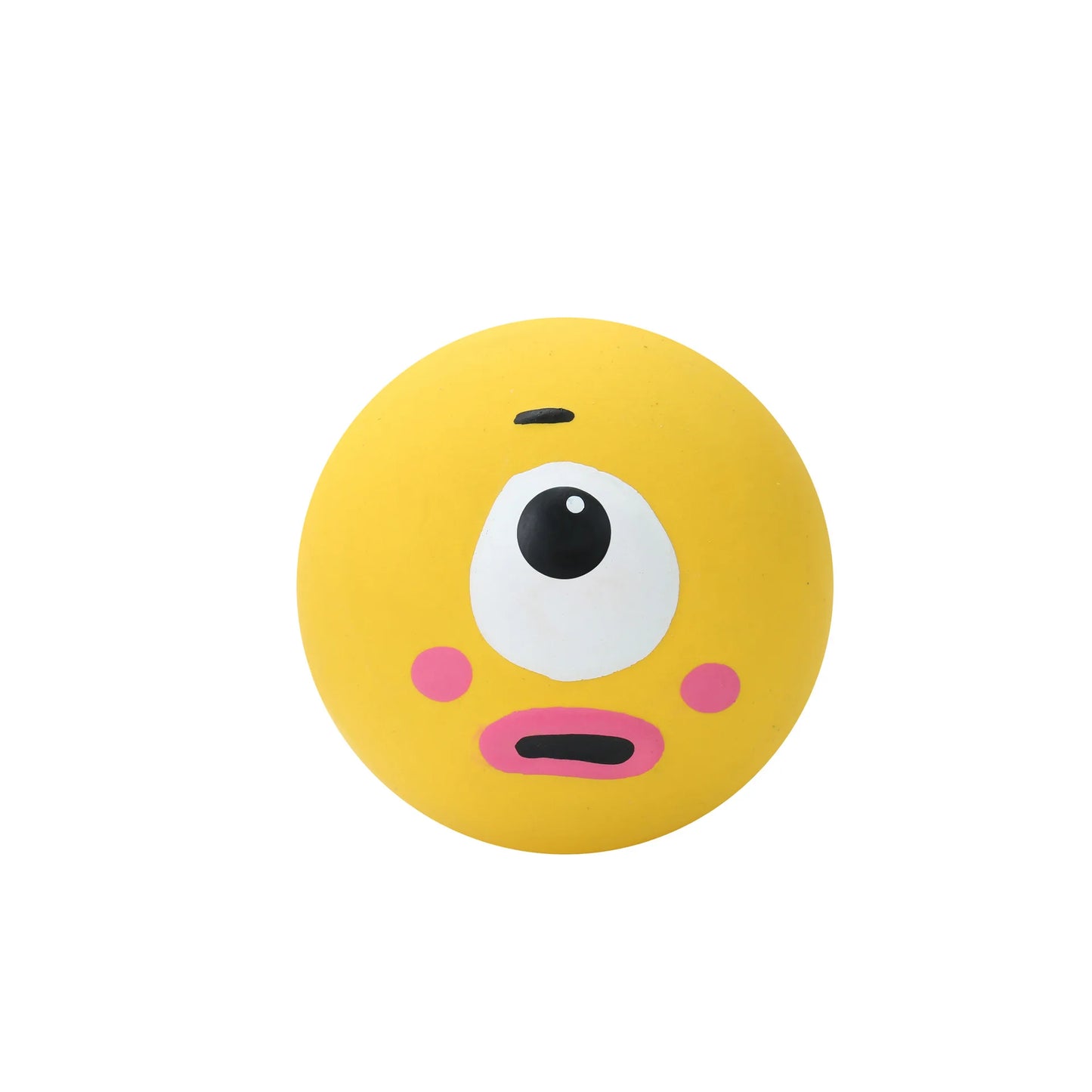 Squeak Rubber Ball Toy with Squeaker Soft Flexible Pink Blue Yellow Dropship