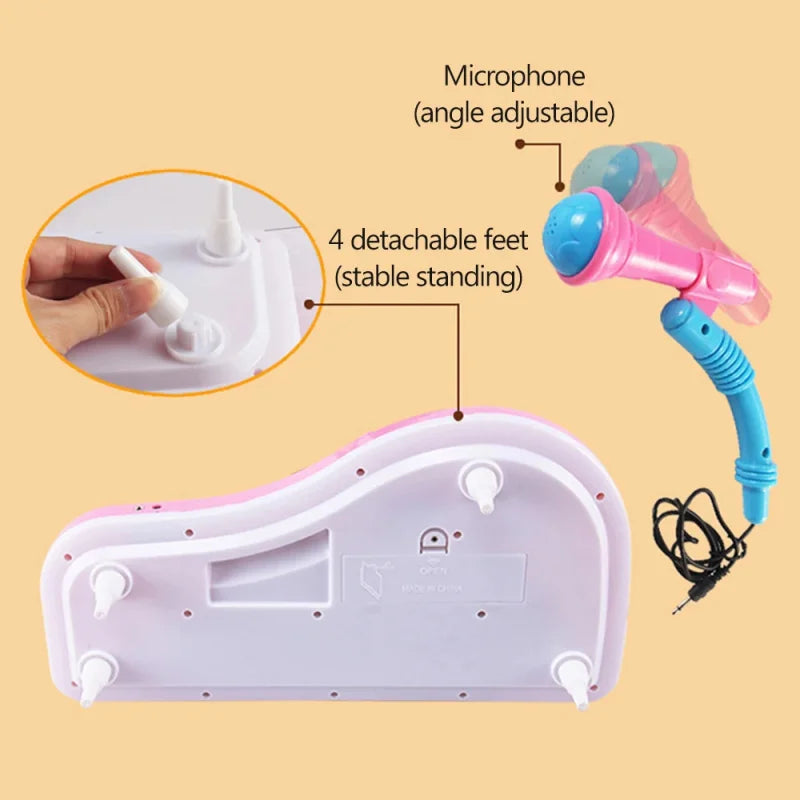 Kids Musical Piano 37 Key Electronic Keyboard Piano for Kids with Microphone Musical Instrument Educational Toy for Boys Gilrs