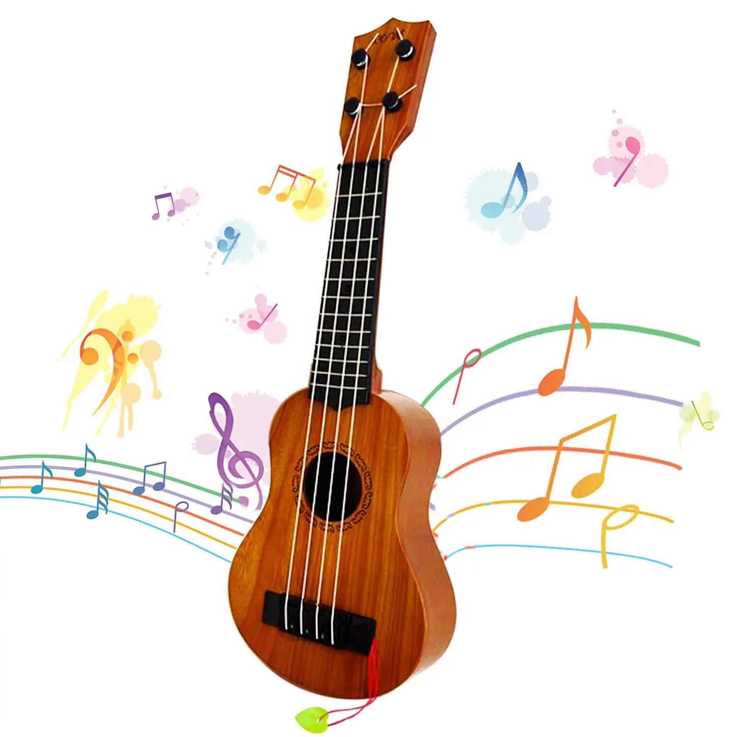 Kids Toy Ukulele Kids Guitar with Pick Musical Toy 17 Inch 4 Strings Educational Musical Instrument for Toddlers and Preschooler
