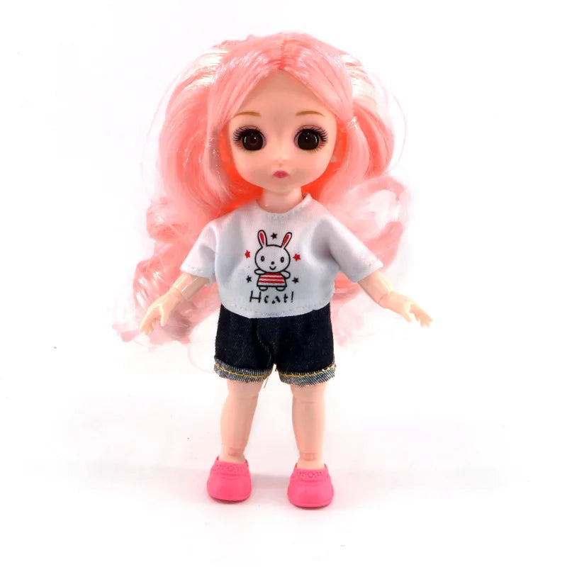 doll 16cm Cute And Elegant Style, 13 Articulated Dolls With Movable Joints Clothing Matching BJD Princess 1/12 Girl Gift Toy