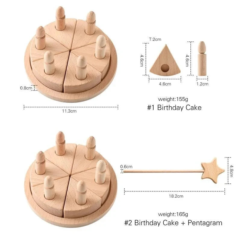 Wooden Simulation Birthday Cake Kitchen Toys Children Pretend Play Home Early Education Toys Baby Interactive Games Props gift
