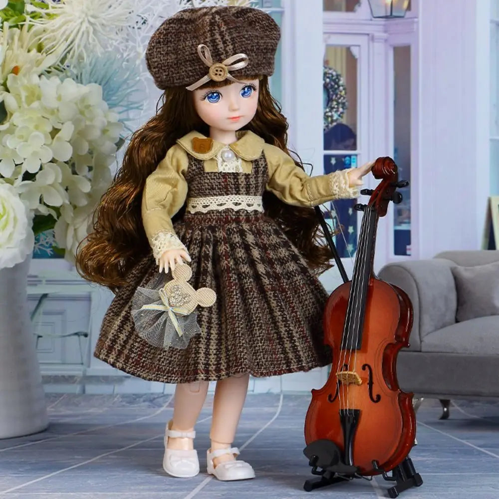 Ancient Dress Doll with Clothes BJD Doll Dress Up 3D Eyes Removable Joints Doll Removable Joints Colorful Children Toys