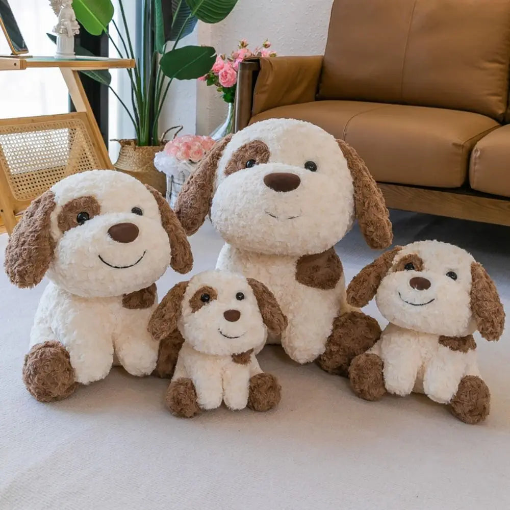 Stuffed Animal Simulation Dog Plush Toy Brown Spot Smile Animal Puppy Dolls Kawaii Soft Shiba Inu Plush Dolls Birthday Gifts