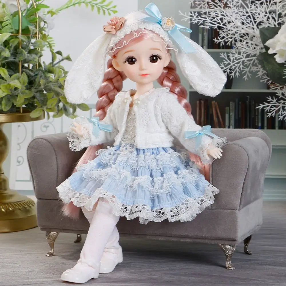 Ancient Dress Doll with Clothes BJD Doll Dress Up 3D Eyes Removable Joints Doll Removable Joints Colorful Children Toys
