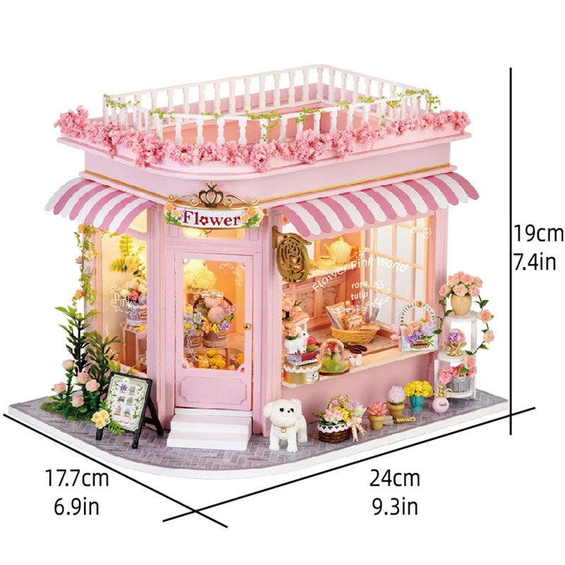 Doll House Mini DIY Small Kit 3D Puzzle Assembly Building Model Toy Home Bedroom Decoration With Furniture Wooden Craf Dollhouse