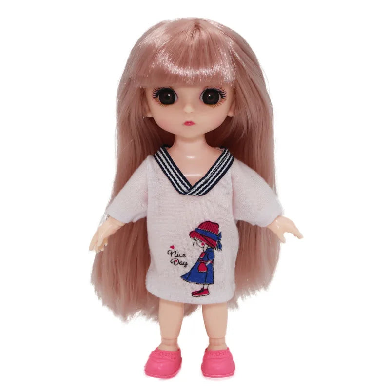 doll 16cm Cute And Elegant Style, 13 Articulated Dolls With Movable Joints Clothing Matching BJD Princess 1/12 Girl Gift Toy