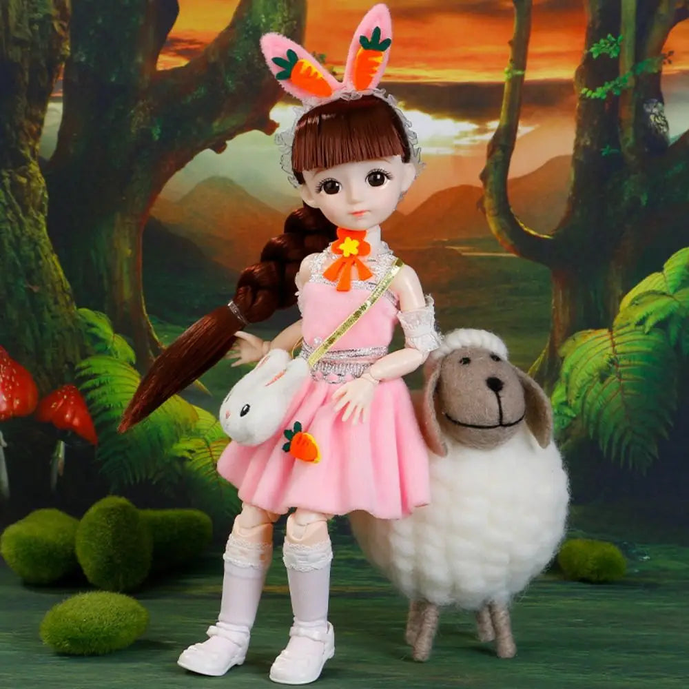 Ancient Dress Doll with Clothes BJD Doll Dress Up 3D Eyes Removable Joints Doll Removable Joints Colorful Children Toys