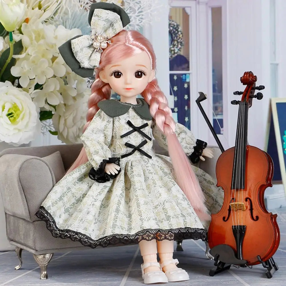 Ancient Dress Doll with Clothes BJD Doll Dress Up 3D Eyes Removable Joints Doll Removable Joints Colorful Children Toys