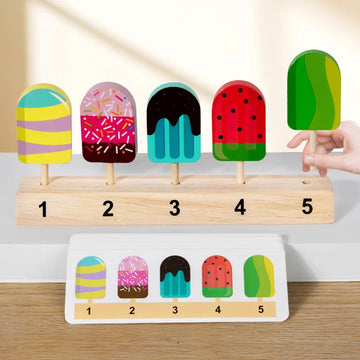 Wooden Ice Cream Toys Pretend Play Food Ice Lolly Shop Games Montessori Role Play Educational Toys for Kids Baby Gifts Digital