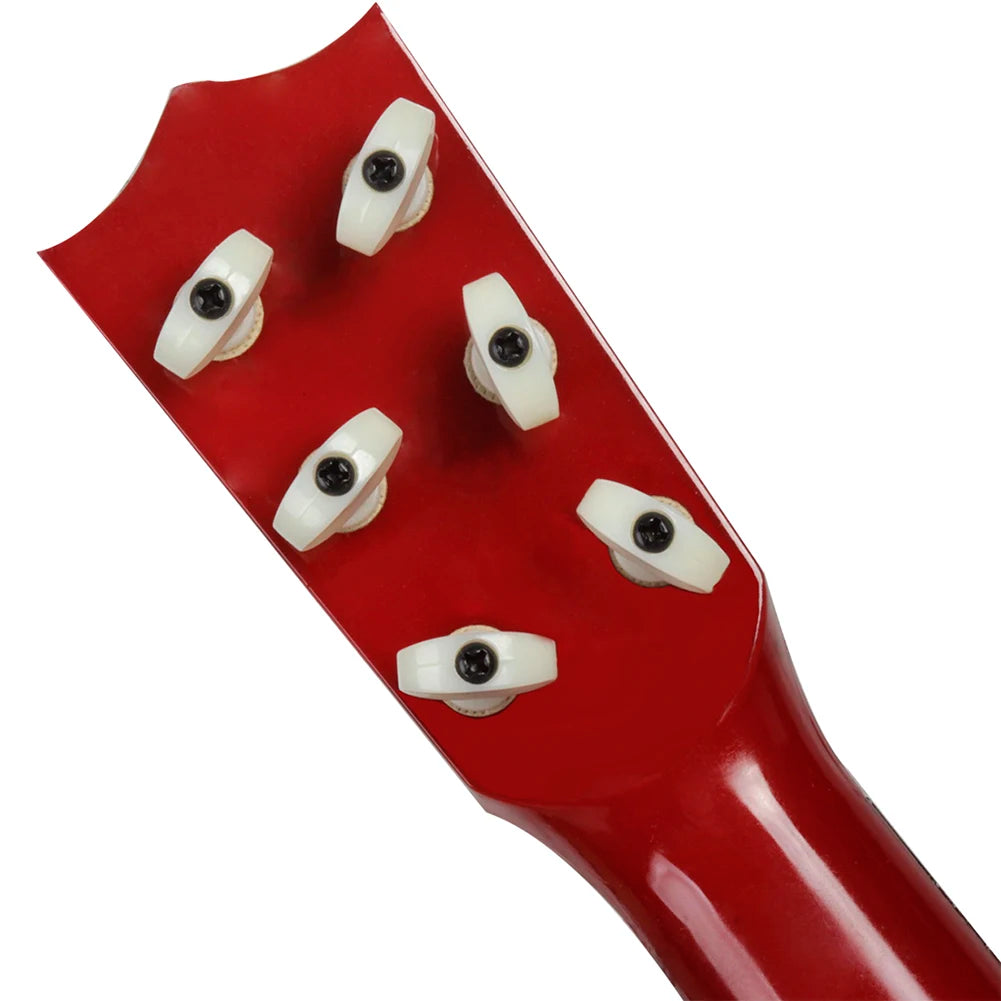 Kids Mini Wood Guitar Educational Toy Ukulele 6 Strings Musical Instruments Gift for Music Lovers Playing Accessory