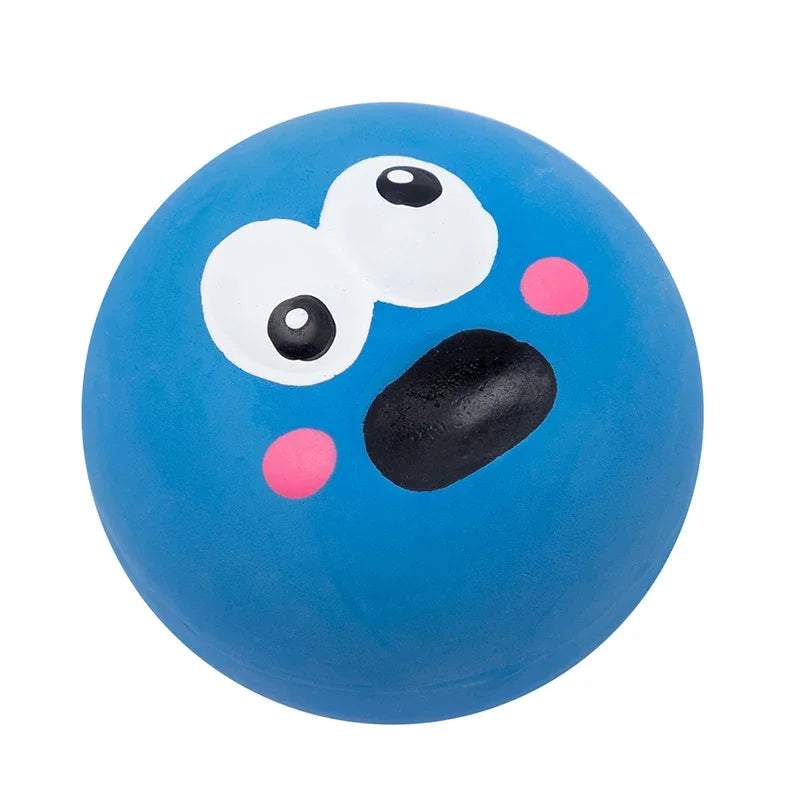 Squeaky Toys Pet Ball Toys Rubber Ball Bite Resistant Sounder