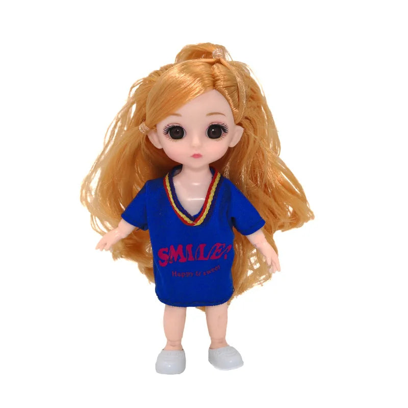 doll 16cm Cute And Elegant Style, 13 Articulated Dolls With Movable Joints Clothing Matching BJD Princess 1/12 Girl Gift Toy
