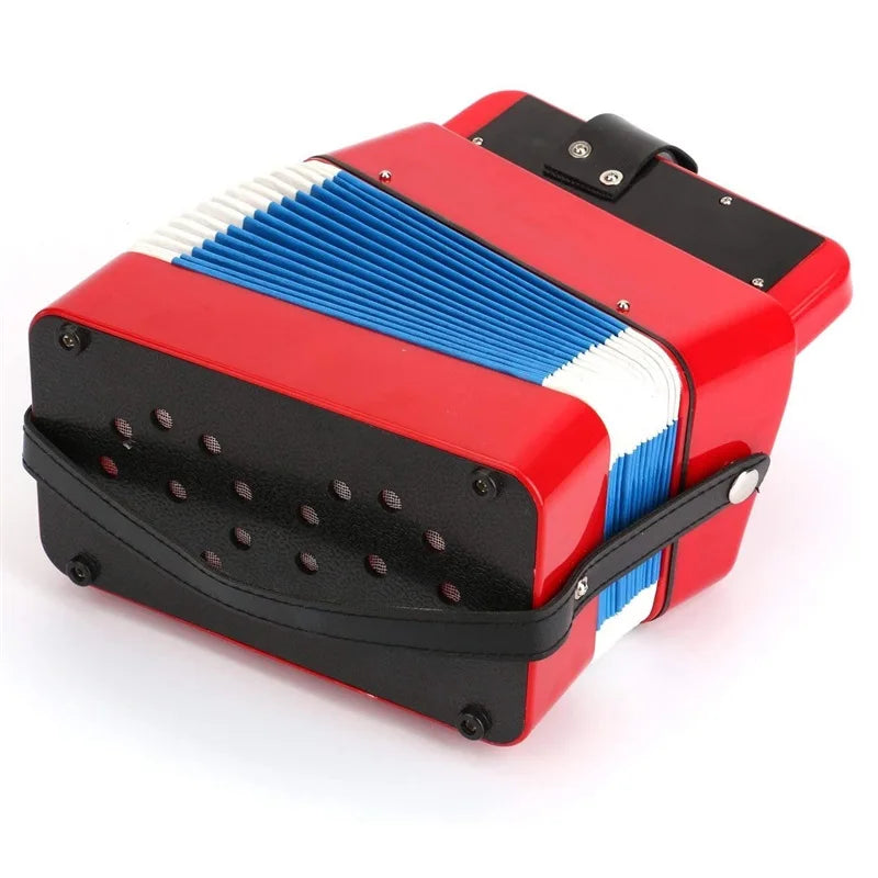 Kids Accordion Mini Toy Musical Instruments 10 Keys 3 Air Button Pink Rose Red White For Child Children Toddlers Beginners