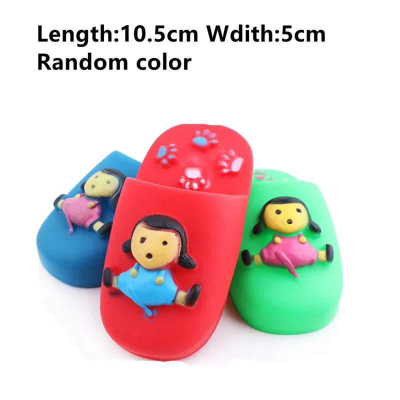 Fashion Rubber Squeak Toys Bone Slipper Squeaky Ball Toys