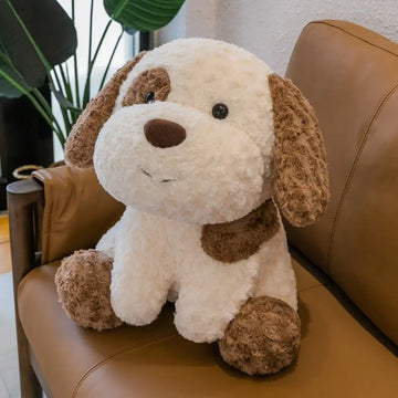 Stuffed Animal Simulation Dog Plush Toy Brown Spot Smile Animal Puppy Dolls Kawaii Soft Shiba Inu Plush Dolls Birthday Gifts