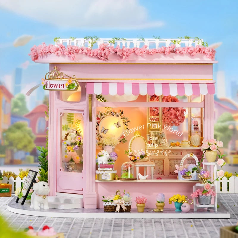 Doll House Mini DIY Small Kit 3D Puzzle Assembly Building Model Toy Home Bedroom Decoration With Furniture Wooden Craf Dollhouse