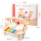 Kids Drum Set Baby Musical Instruments Toys Montessori Wooden Xylophone Preschool Music Kit Percussion Tambourine Toys Birthday